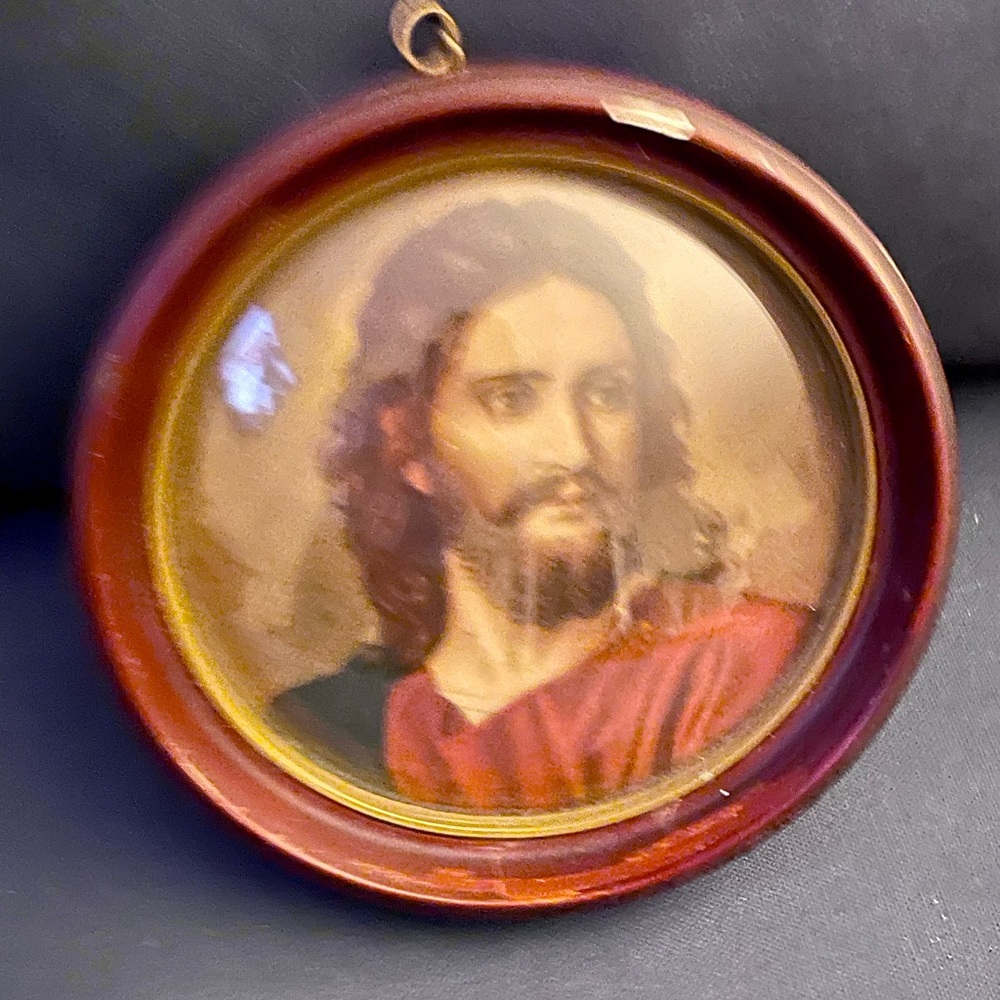 Peter Watson Studio -Jesus Art Religious Oval Framed - Vintage